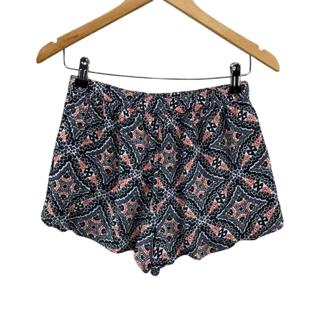 Abercrombie & Fitch Shorts Womens Small Black Pink Viscose Elastic Waist Lined